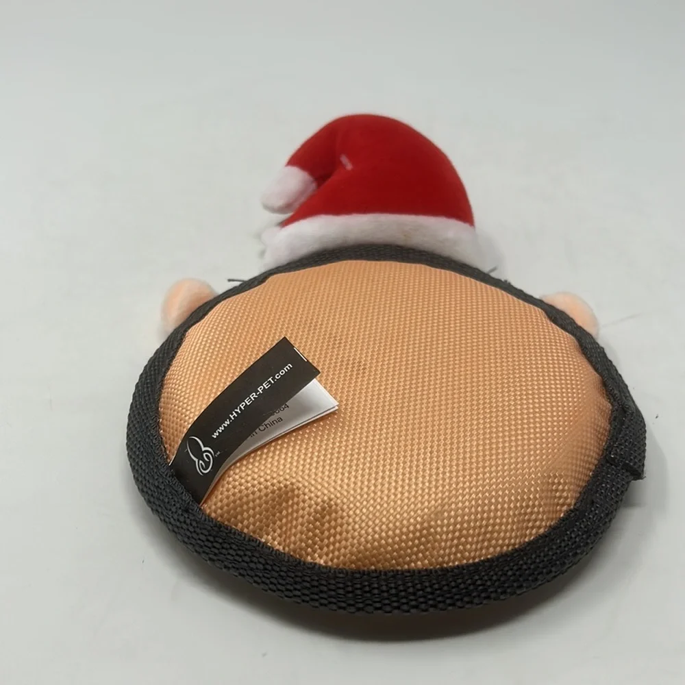 Hyper Holidays Christmas Santa Claus Face Interactive Dog Toy